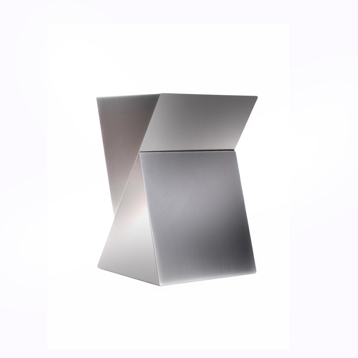 Geometryczna stal nierdzewna Stołek