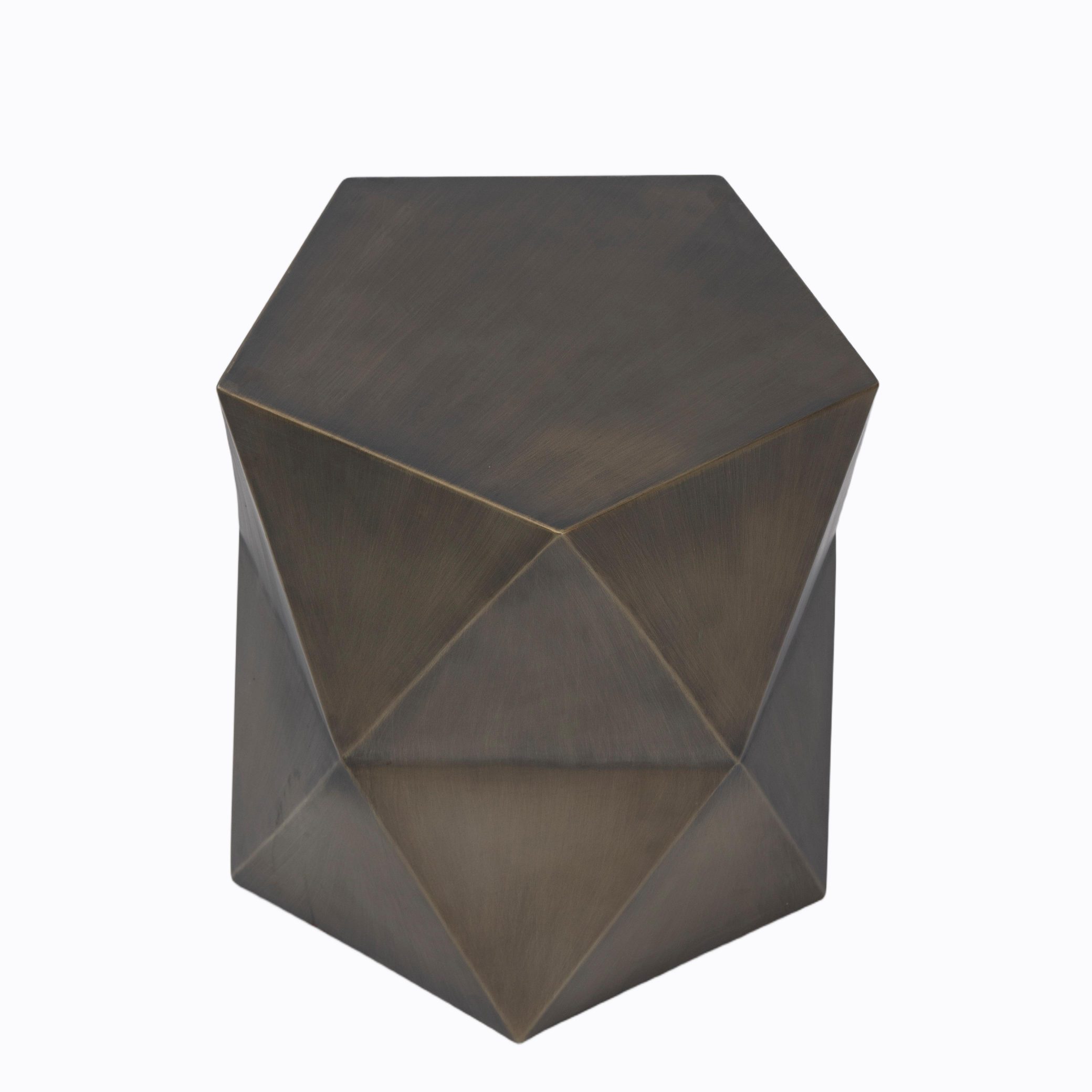 Geometryczny metalowy stolik boczny